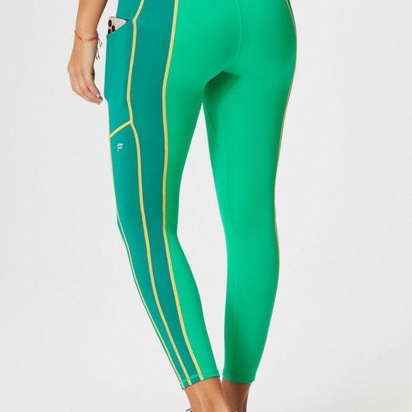RARE Fabletics Motion365 High-Waist 7/8 Legging Colorblock PHONE POCKET NWT XL - Picture 3 of 9